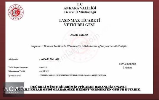 Acar Emlak'tan 3.5 Daire Getirili Yol Cephe Yüksek Kat Arsası*