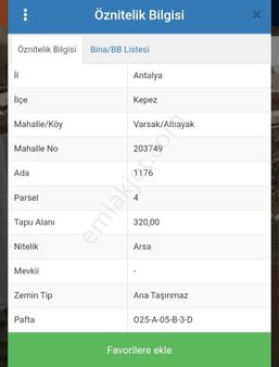Altıayak'ta Satılık Fırsat Arsa