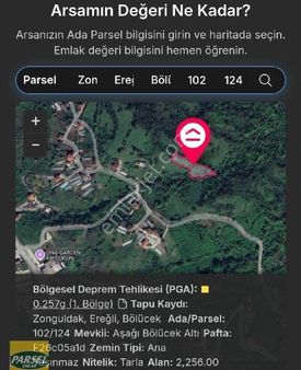 Parselemlak Dan Kdz.ereğli Bölucek Mah.de Satılık Arsa