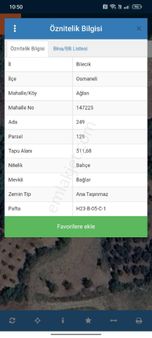 Bilecik Osmaneli Ağlan Köyü Satılık Bahçe 511 Mk Acil