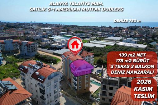 Alanya Konaklı Da Satılık 5+1 Dubleks Satılık Daire