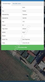 İzmir Torbalı Turkmen Köy Satılık 250 M2 Arsa