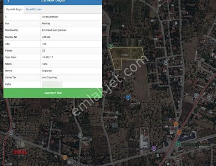 İdeal'den Erkmen'de Şehrin Gürültüsünden Uzak Satılık Tarla
