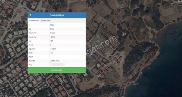 Muğla Datça İmarlı Satılık Arsa