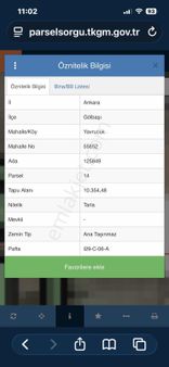 Gölbaşı Tek Tapu Tarla