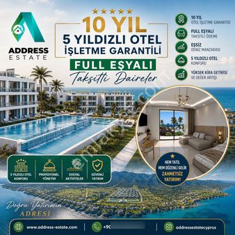 Kuzey Kıbrıs Küçük Erenköy'de Muhteşem Deniz Manzaralı 10 Yıl İşletme Garantili Proje