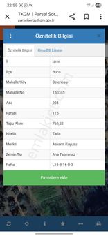 Asil'den Buca Belenbaşında 759 M2 Satılık Tarla