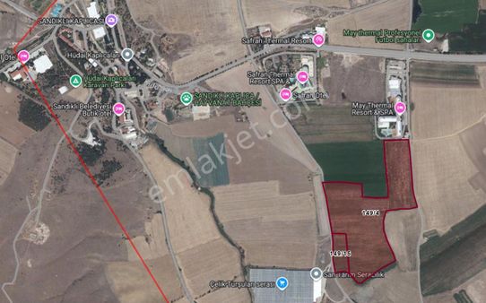 Sandıklı, Hüdai Kaplıcalarında 94.000 M2 Jeotermal Turizm Arsası