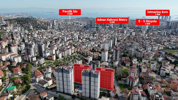 Kartal Hürriyet Mahallesi Havuzlu Otoparklı Sitede Satılık 3+1 Daire