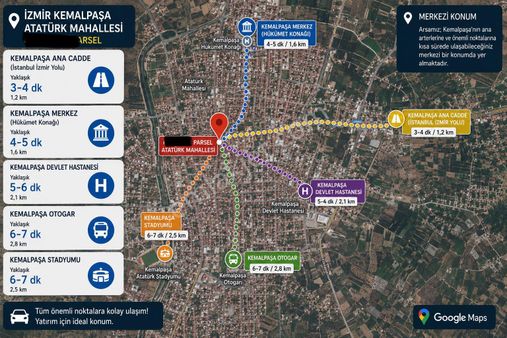 Yatırımlık! İzmir Kemalpaşa’da Manzaralı 188 M² Konut Arsası – Kot Avantajlı