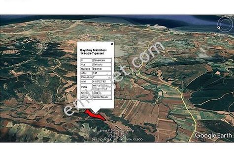 Gelibolu Bayırköy'de Full Boğaz Manzaralı 41.847 M Karetarla