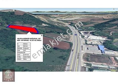 Yalova Soğucak'ta Yola Cephe Yatırımlık Tarla