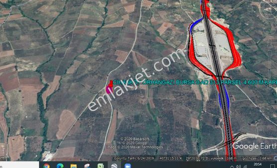 Orhangazi Cihanköy De Köy Asfaltına Cephe 4.600 M Kare Tarla