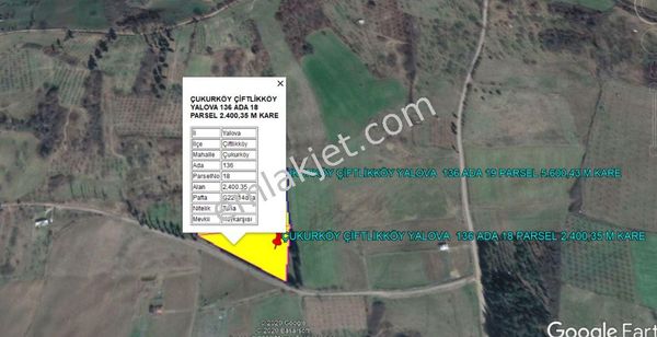 Çukurköy De İçinde Baraka Olan İki Tapu 13.561,53 M Karetarla