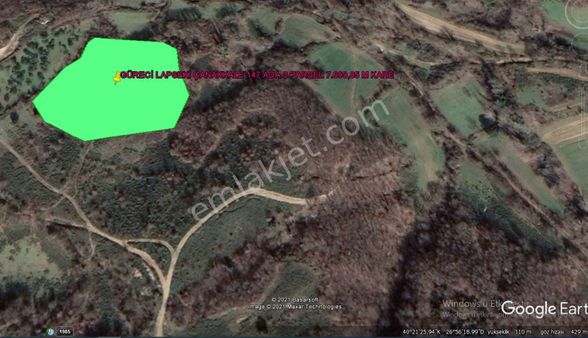 Lapseki Güreci De Köy Yakını 7.699,85 M Kare Tarla