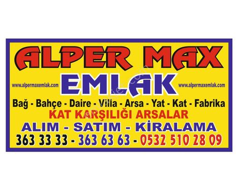  ALPER MAX EMLAK TAN KAT KARŞILIĞI 360 DAİRELİK ARSA ALASKA TOKİ KONUTLARIN YANINDA