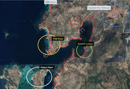  TURHAN'dan Bademlide Pissa Koyuna Yakın Deniz Manzaralı Zeytinlik