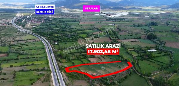 Şahin Emlak'tan Antalya Karayoluna Sıfır 17902m2 Satılık Arazi