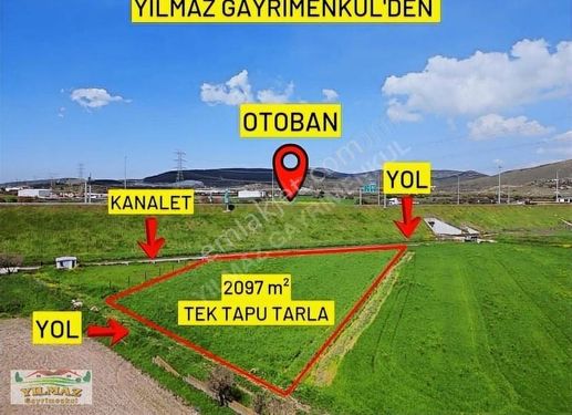 ALİAĞA HELVACI DA ÇOK İYİ KONUMDA 2100 M2 TEK TAPU TARLA