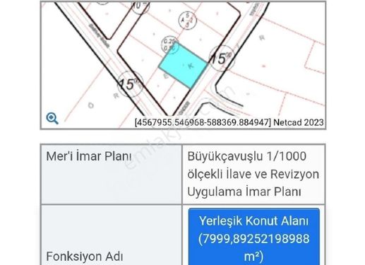 SİLİVRİ BÜYÜKÇAVUŞLU'DA 1000 m2 CADDEYE CEPHELİ SATILIK ARSA