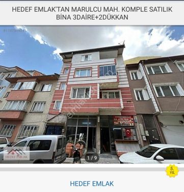 HEDEF EMLAK'TAN MARULCU MAH. KOMPLE SATILIK BİNA 3DAİRE+2DÜKKAN