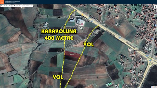 HAVSA'DA D100 KARAYOLUNA 400metre MESAFEDE SATILIK 6.800m2 ARAZİ