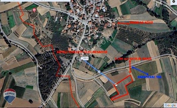 Remax Mavi-İmamlar Köyü 5.280 m2 Yola 2. Parsel Yatırımlık Arazi
