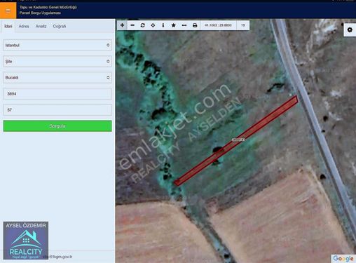 TANJUDAN ŞİLE BUCAKLI ASVALTA CEPE 337 M2 ARSA
