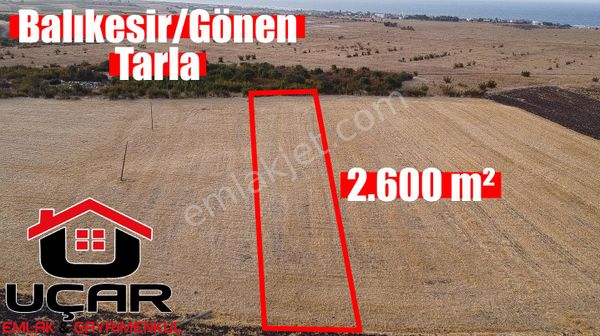  Uçar Emlak'tan Balıkesir/Gönen'in Popüler Köyünde Deniz Manzaralı 2.600 m² Tarla