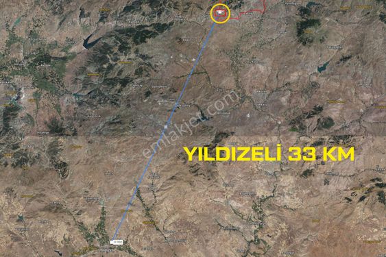  Sivas-Yıldızeli-GüneyyakaYeşilyurt-Satılık-8155m2Tarla