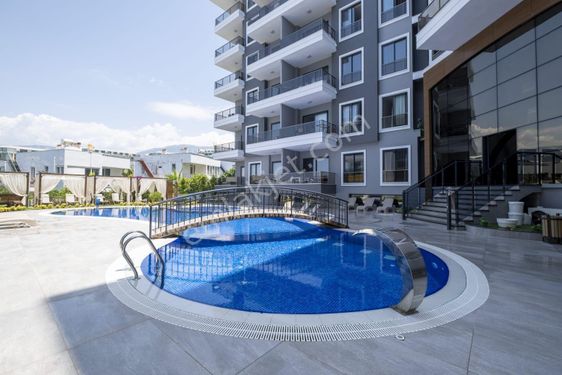  ALANYA KARGICAK 1+1 60M2 FURNISHED FULL ACTIVITIES APARTMENT WITH SEA VIEW