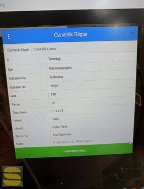 Tekirdağ Marmaraereğlisi Sultanköy 350.000₺ satılık 200m2