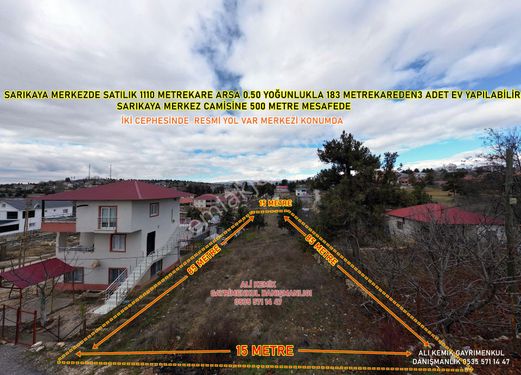  MERSİN ERDEMLİ SARIKAYA MERKEZDE SATILIK 1.100 M2 ARSA