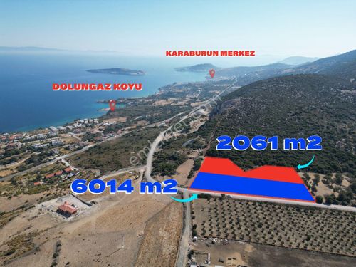  Karaburun Bozköy' de Deniz Manzaralı 2061 m2 Arazi