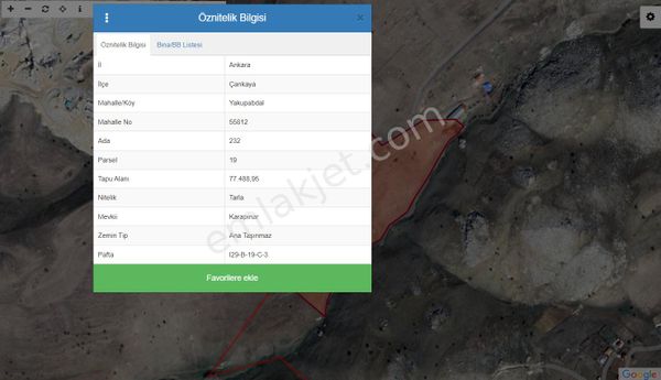  Müthiş Konumlu Yakupabdal 232 Ada 19 Parselde 7500m2