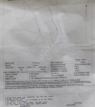  Stop’tan Fethiye Söğütlü’de 485M² Satılık Arsa