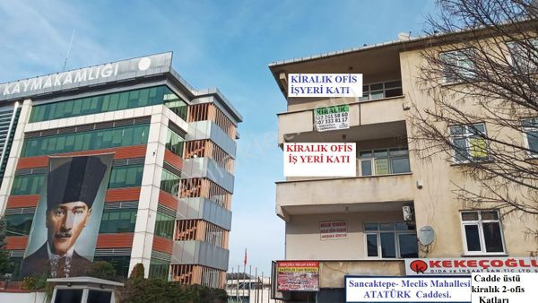Sancaktepe  Atatürk caddesi üzeri -yeni açılacak Metroya 20 metre -kiralık iş yeri-ofis  katları