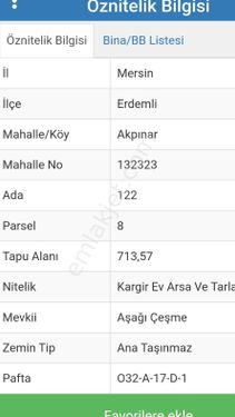  THOR GAYRİMENKUL'DEN SATILIK AKPINAR YAYLASIN'DA 713 M2 ARSA