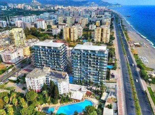 FOR SALE 2+1 ULTRA LUXURY NEW FLAT SEA VİEW FİRST BUILDİNG TO THE SEA ALANYA/MAHMUTLAR