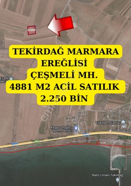  ÇEŞMELİ DE 4881 M2 ACİL SATILIK ARAZİ SADECE 2.250. BİN TL 