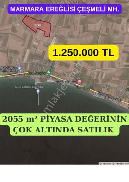  TEKİRDAĞ MARMARA EREĞLİSİ KELEPİR 2055 M2 ACİL SATILIK ARSA