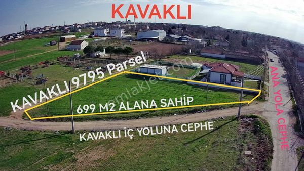  KIRKLARELİ KAVAKLI DOĞALGAZIYLA 3 KAT VİLLA İMARLI ARSA 699 M2. ACİL SATILIK