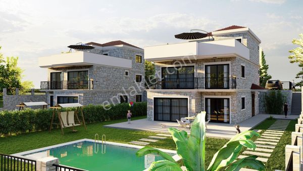  Foçaköy'de Sıfır Ultra Lüks Taş Villa