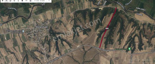  Edirne Uzunköprü Muhacırkadı Köyü Satılık Arsa , 1,365 M2 Asfalta Cephe Yolu Var