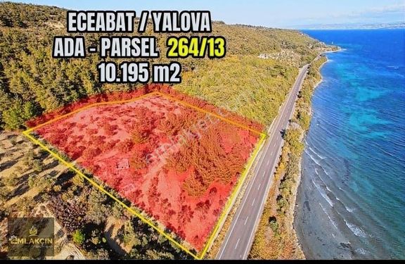 Çanakkale Eceabat Yalova'da Denize Sıfır 10.195m2 Arazi