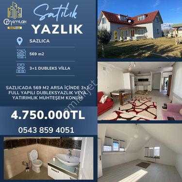  SAZLICA AŞAĞI MAHALLE 570 m2 ARSASI İÇERİSİNDE 4+1 DUBLEKS CM EMLAKTAN..