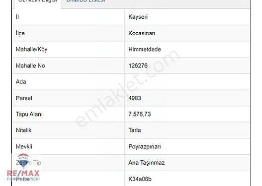 KAYSERİ ANKARA YOLUNA CEPHE MUHTEŞEM KONUMLU YATIRIMLIK TARLA