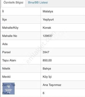 CB SAFİR'den BANAZI KONAK DA 850 m2 SATILIK BAHÇE