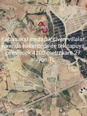 MEZARLIK MANZARALI DEĞİLDİR villalar yanında hakimtepe tek tapuya çevrilecek 4200m2 VE DİĞER ARSALAR