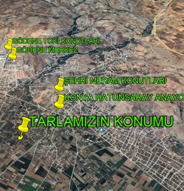 EMLAKYAP'TAN KONYA MERAM GÖDENE'DE 270m2 SATILIK TARLA